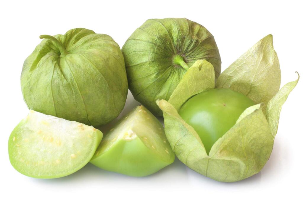 Tomatillos - the name is Spanish for “little tomato” - are usually used to make salsa verde and add an acid snap to sauces and Mexican dishes.