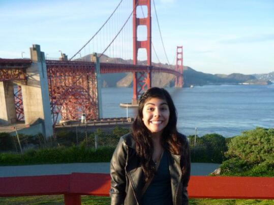 In 2010, I was very excited to see the Golden Gate Bridge up close. I graduated from San Francisco State in 2013. (Elissa Torres / The Press Democrat)