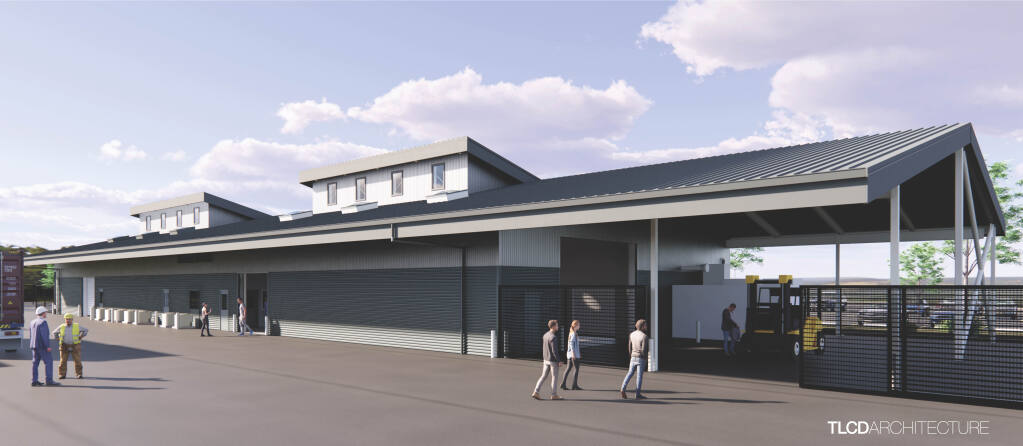 An artist’s rendering of the 10,000-square-foot construction training center on the 40-acre Petaluma campus of Santa Rosa Junior College. (Courtesy: SJRC)