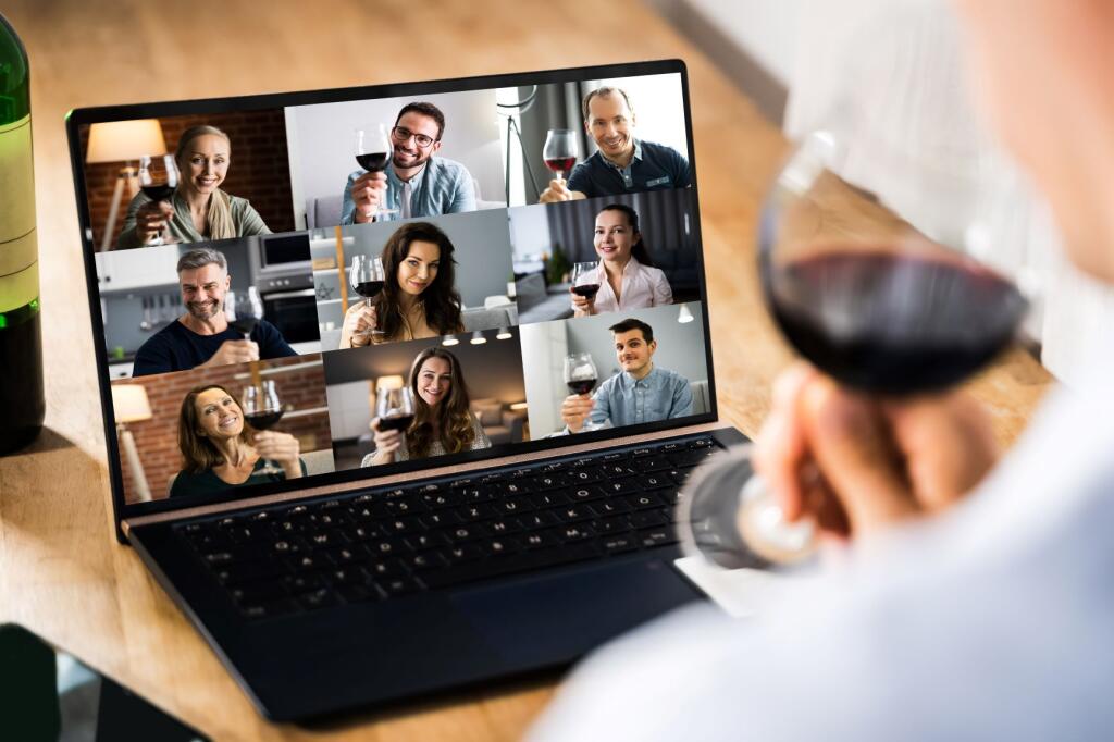When you’re Zooming with the relatives, why not have a wine tasting? (Shutterstock)