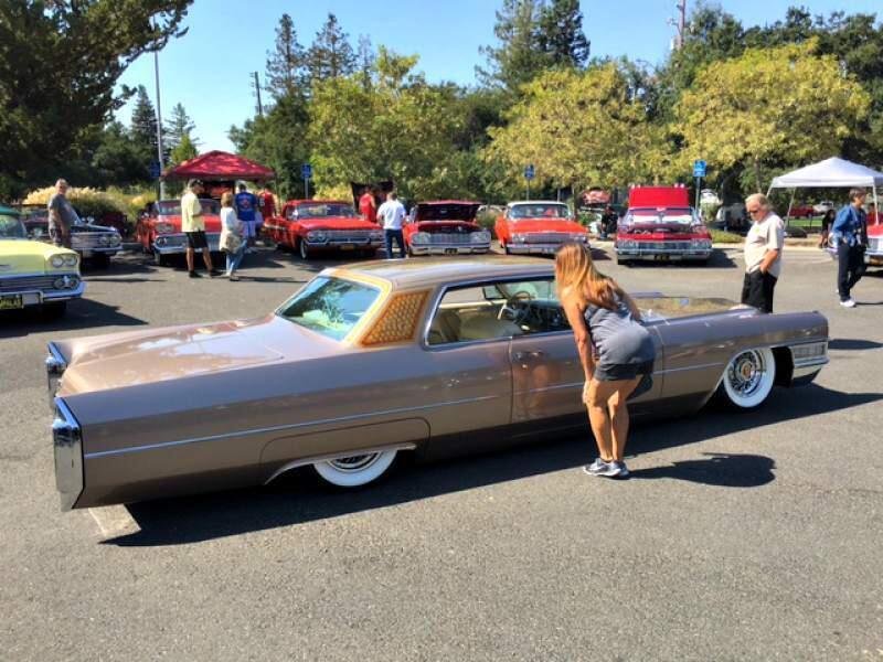 Dozens of classic cars in display in Sonoma.