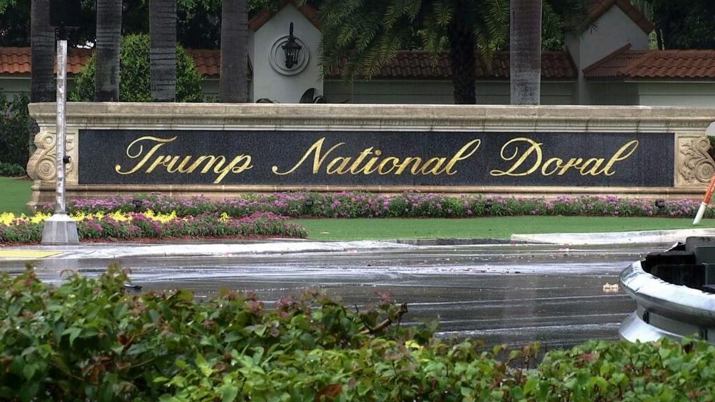 FILE - This June 2, 2017 file frame from video shows the Trump National Doral in Doral, Fla. The White House says it has chosen President Donald Trump's golf resort in Miami as the site for next year's Group of Seven summit. (AP Photo/Alex Sanz, File)
