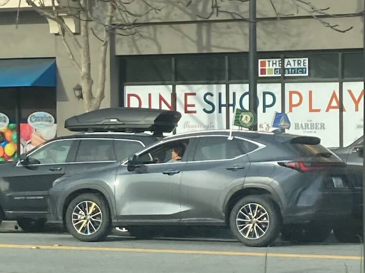 Petaluma police are seeking the driver of this gray Lexus SUV following a hit-and-run, Monday, Jan. 16, 2023. (Petaluma Police Department)