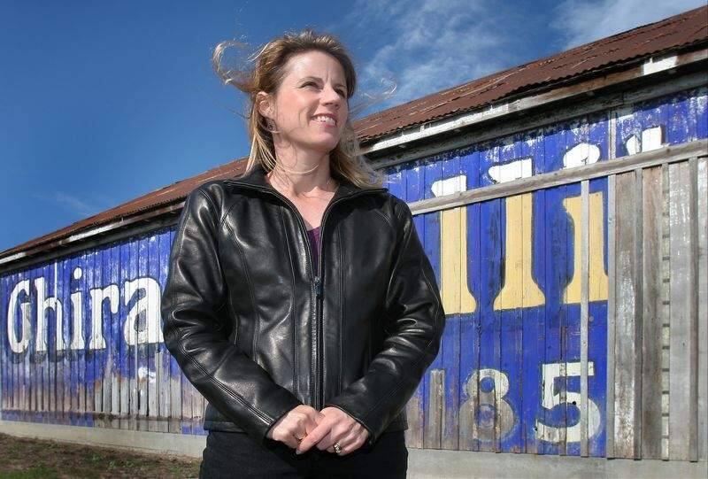 LEDE / 1 of 1--Historian Katherine Rinehart (CQ) is Petaluma's Good Egg this year for her works to preserve local history. She is att the site of the century-old livery stable, moved when the Theater District garage was built. March 20, 2007. Press Democrat / Jeff Kan Lee