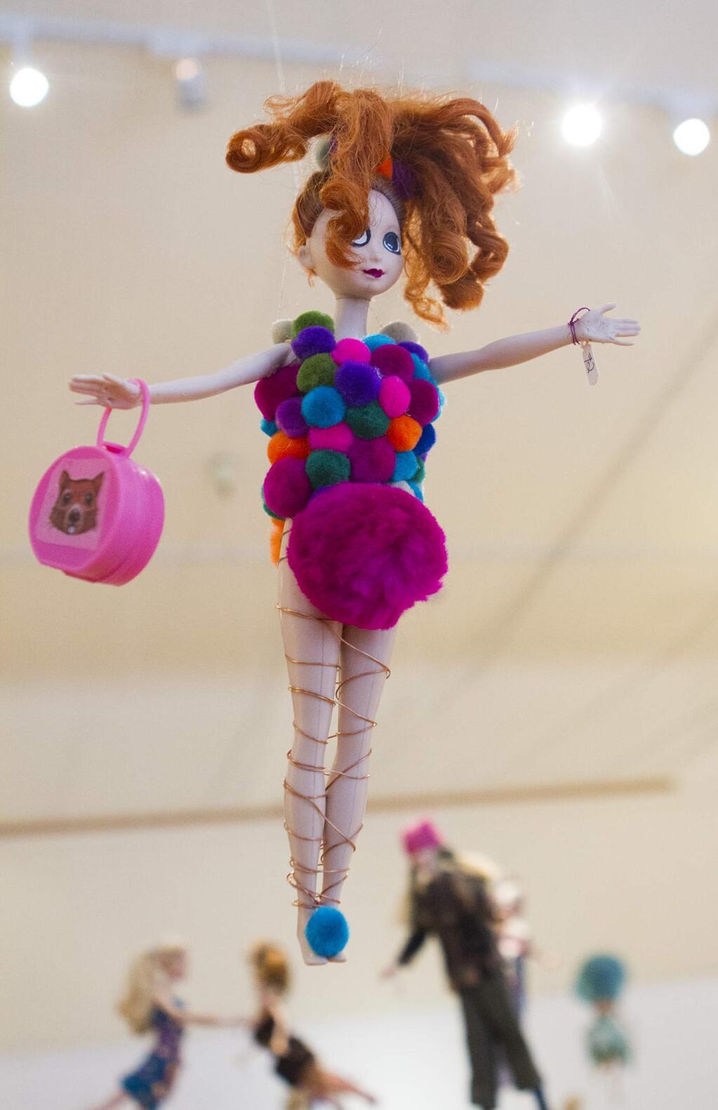 Trashion Barbie exhibit at the Sonoma Community Center. (Photo by Robbi Pengelly/Index-Tribune)