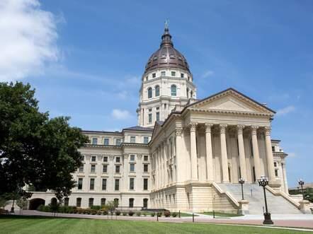 The state capitol in Topeka, Kansas