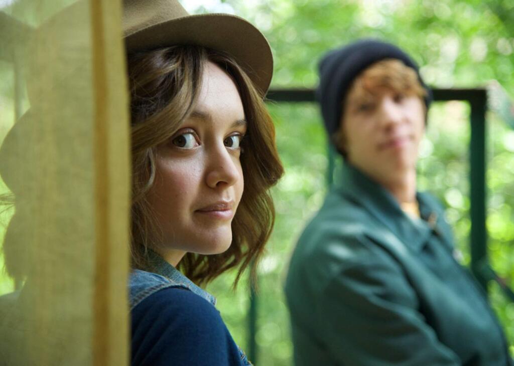 Olivia Cooke as Rachel and Thomas Mann as Greg in the drama 'Me & Earl & the Dying Girl,' about a teen whose mom forces him to spend time with a girl with cancer. (FOX SEARCHLIGHT)