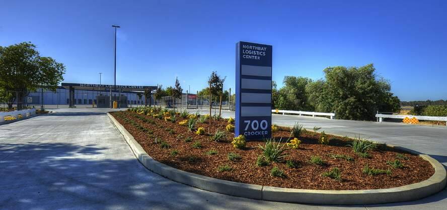 The 843,000-square-foot NorthBay Logistics Center warehouse at 700 Crocker Drive in Vacaville was acquired in October 2017 as a vacant former Savemart distribution center and revamped as a multitenant facility. (courtesy of Cushman & Wakefield