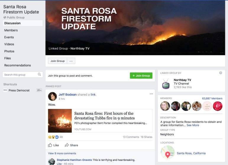 Santa Rosa Firestorm Update was created when fires broke out across the North Bay.