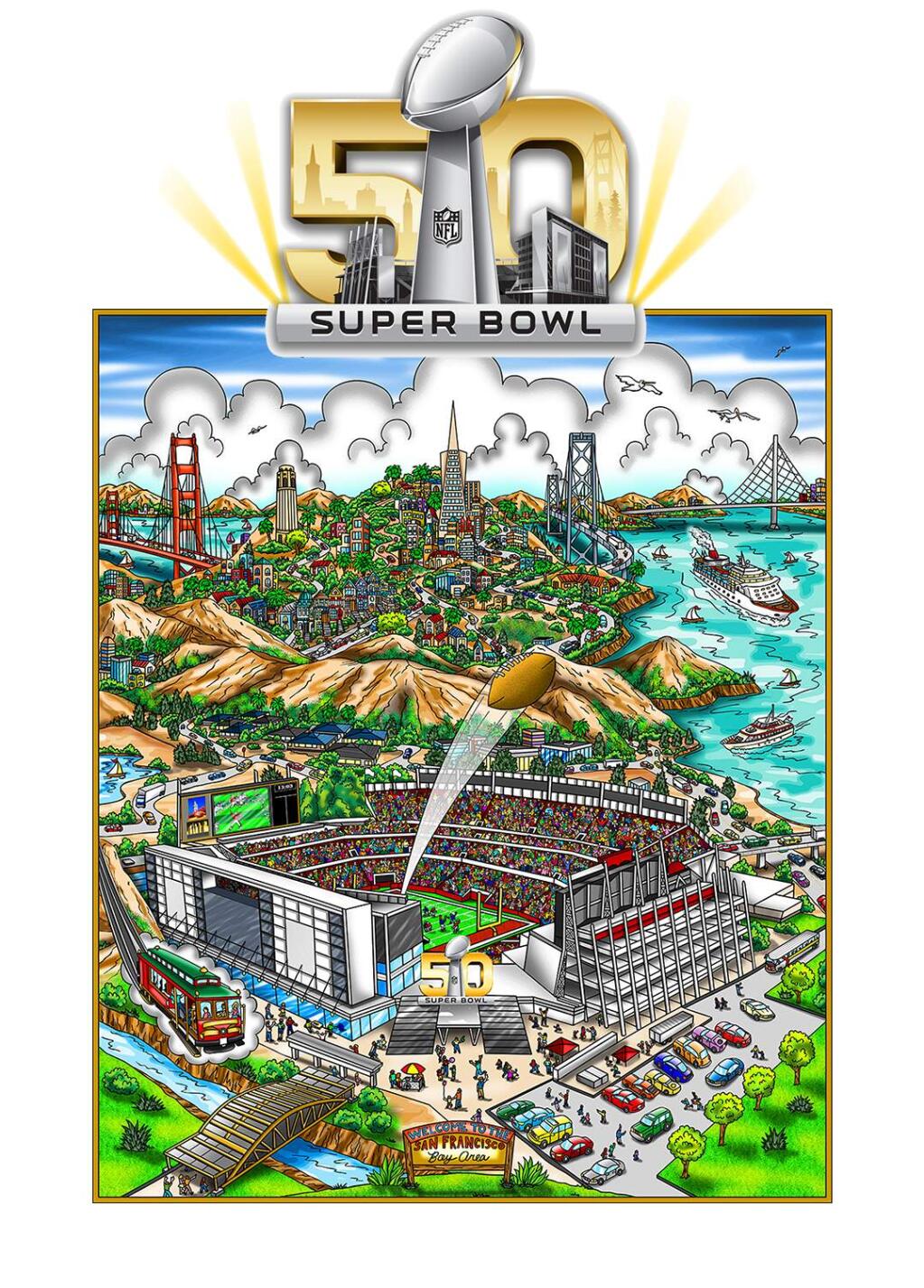 One of the posters created for Super Bowl 50.