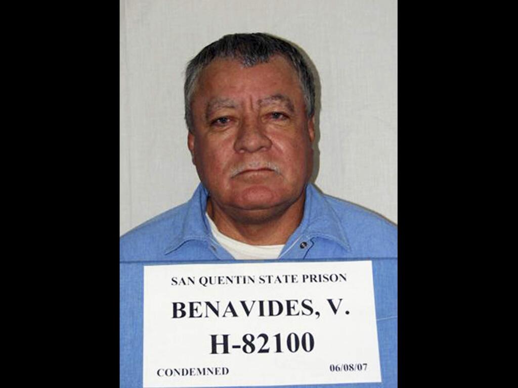 This June 8, 2007, photo provided by the California Department of Corrections and Rehabilitation shows death row inmate Vicente Benavides Figueroa. Figueroa, who spent more than 20 years on California's death row before his conviction was overturned, won't be retried and could be freed within days. Kern County District Attorney Lisa Green announced Tuesday, April 17, 2018, that she won't retry him for the rape and murder of a toddler. (California Department of Corrections and Rehabilitation via AP)