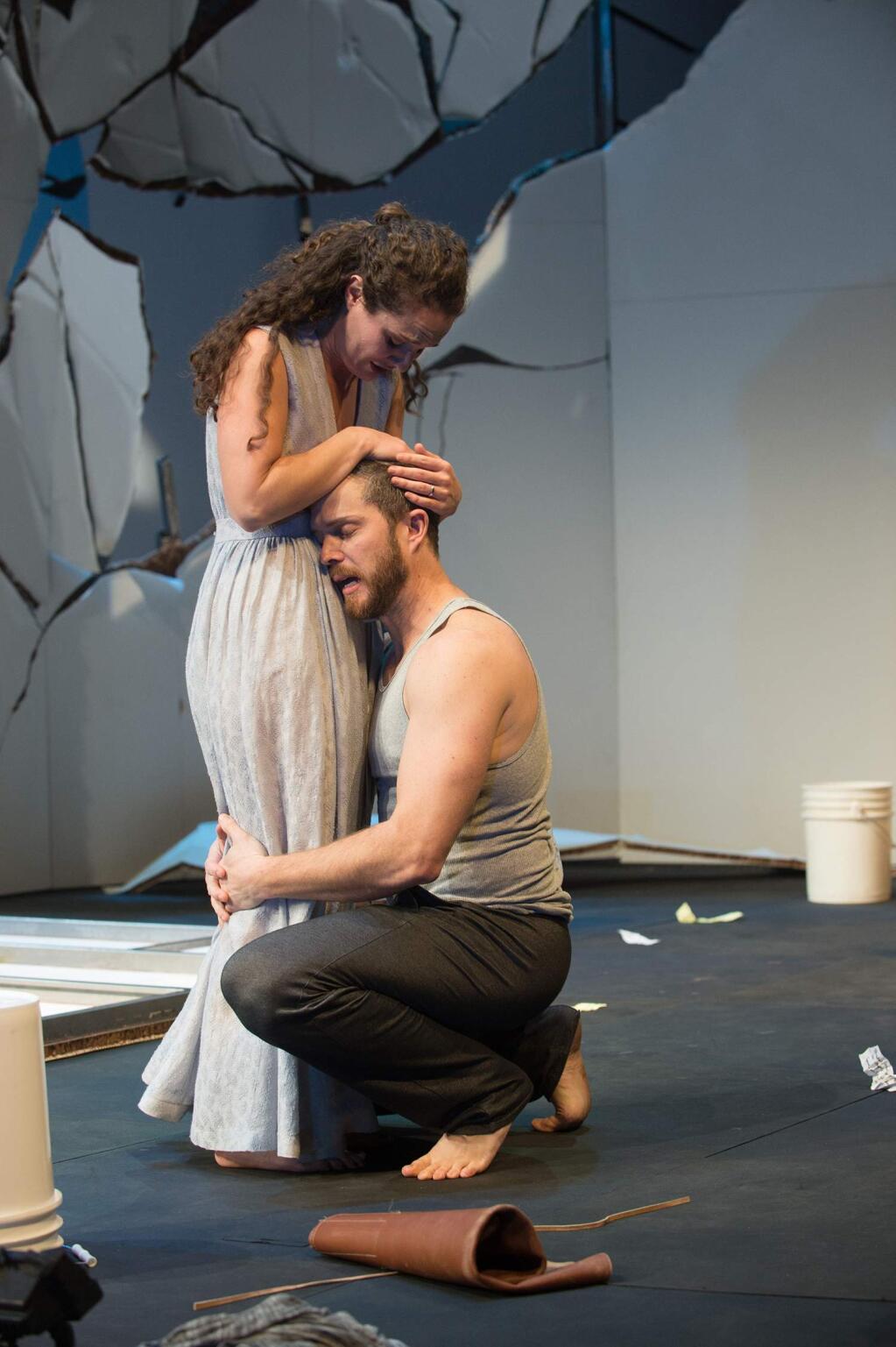 The Oregon Shakespeare Festival's 'Julius Caesar,' by William Shakespeare. Petaluma's Caitlynn Adlard cares for the wigs during many performances of the sturdy Roman tragedy. Photo: Jenny Graham.
