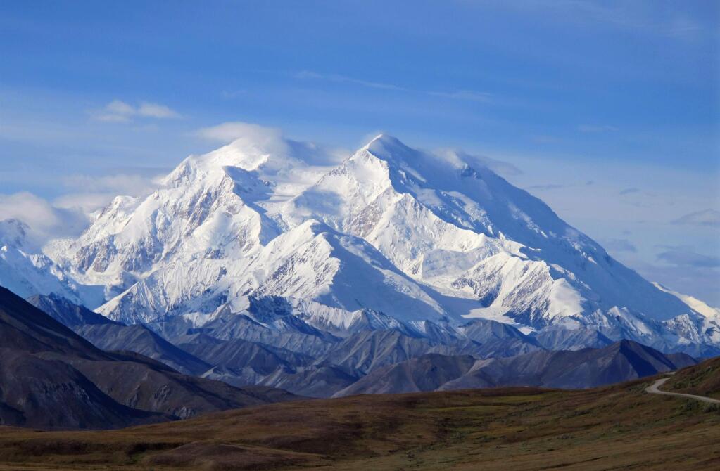 FILE - This Aug. 19, 2011 file photo shows Mount McKinley in Denali National Park, Alaska. President Barack Obama on Sunday, Aug. 30, 2015 said hes changing the name of the tallest mountain in North America from Mount McKinley to Denali. (AP Photo/Becky Bohrer, File)