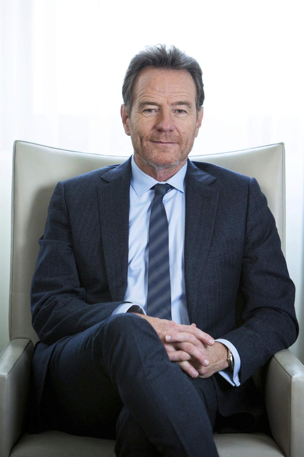 In this Oct. 11, 2016 photo, actor Bryan Cranston poses for a portrait at The New York Edition hotel to promote his new memoir, 'A Life in Parts,' in New York. (Photo by Amy Sussman/Invision/AP)