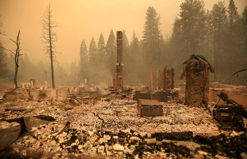 Hoberg's Resort is destroyed by the Valley fire, Sunday Sept. 13, 2015 in Lake County. (Kent Porter / The Press Democrat) 2015