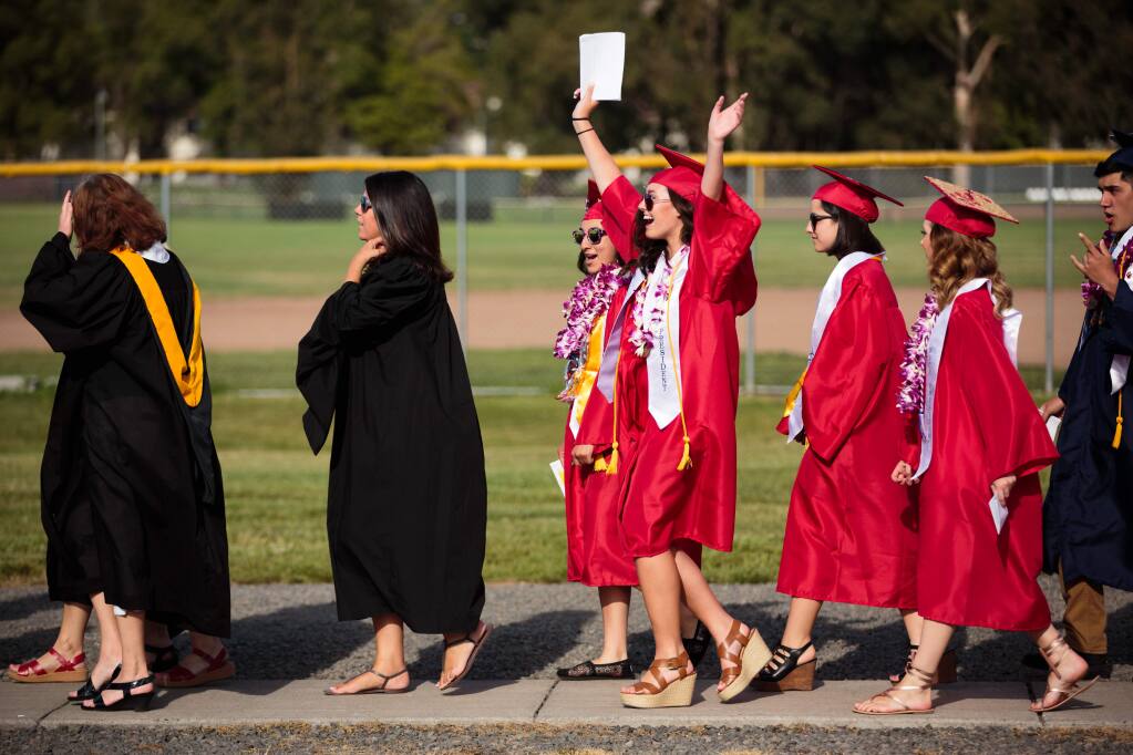 Graduation at Rancho Cotate High School in 2016. (PD FILE)