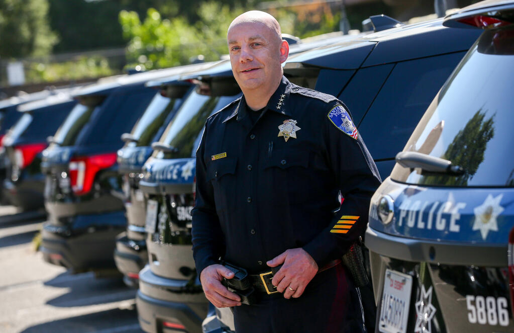 John Cregan has been named the new Santa Rosa Police Chief.  Portrait taken in Santa Rosa on Thursday, June 23, 2022.  (Christopher Chung/The Press Democrat)