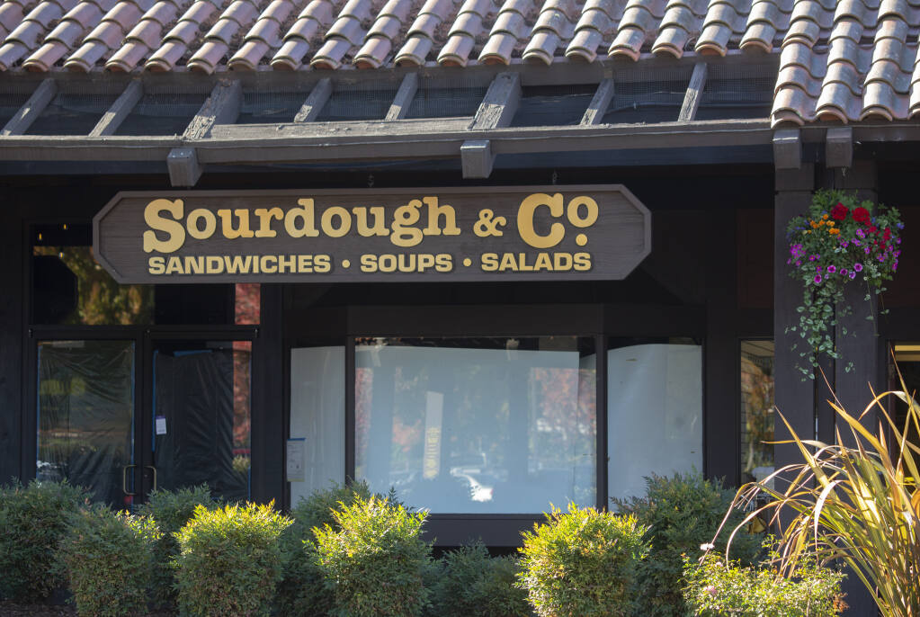 The Sourdough & Co. sign is up on their new location in the Sonoma Marketplace Shopping Center on Second Street West, on Monday, Nov. 14, 2022. (Robbi Pengelly/Index-Tribune)
