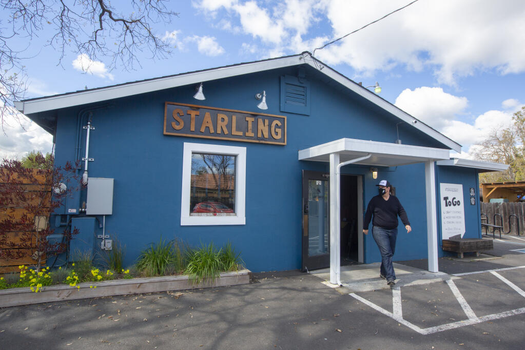 The Starling Bar, specializing in cocktails and pizza, at the intersection of West Spain Street and Highway 12. (Photo by Robbi Pengelly/Index-Tribune)