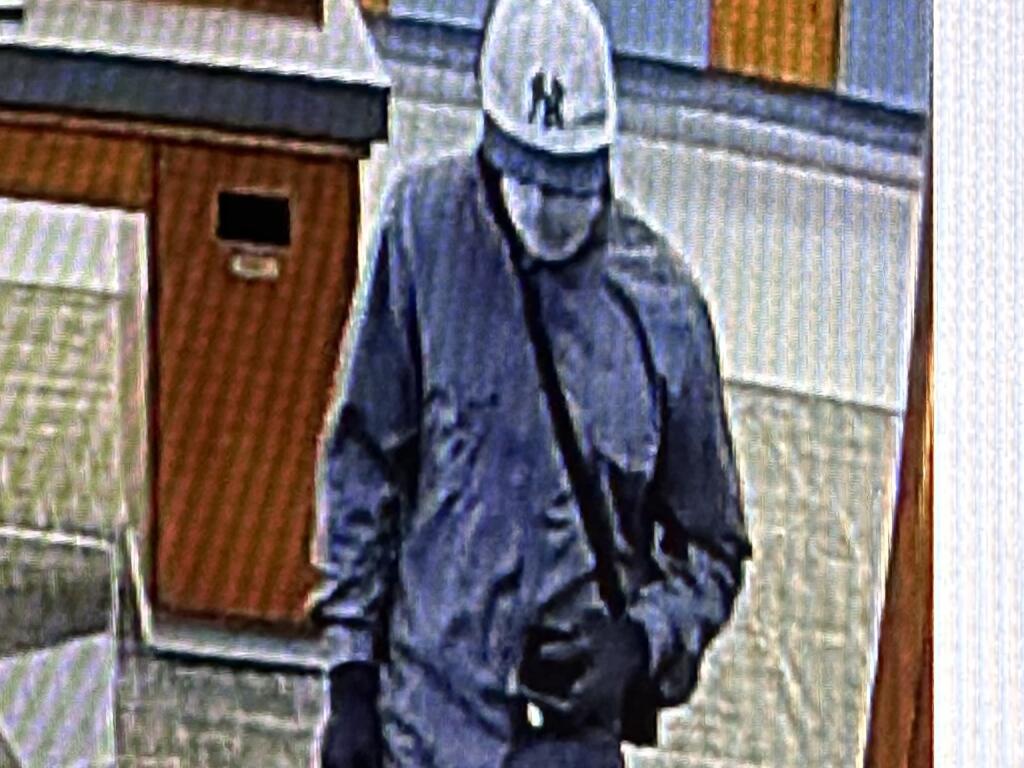 Santa Rosa police arrested a Rohnert Park man Tuesday, April 25, 2023,  who they said robbed an Exchange Bank branch Feb. 3 in the St. Francis Shopping Center on Calistoga Road. (Santa Rosa Police / Facebook)