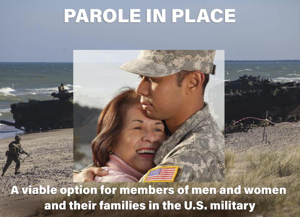 USCIS issued a policy memorandum which created the Parole in Place program. U.S. Marines in Ventspils, Latvia conduct beach-assault training operation during Exercise Saber Strike 17 on June 6, 2017. (Photo credit U.S. Marine Corps photo). Soldier with Mother (photo:uso.org)