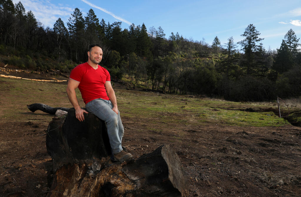 Doug Gardner has received final approval from the county for his 1-acre cannabis farm near Glen Ellen. Gardner plans to start planting in May. (Christopher Chung / The Press Democrat)
