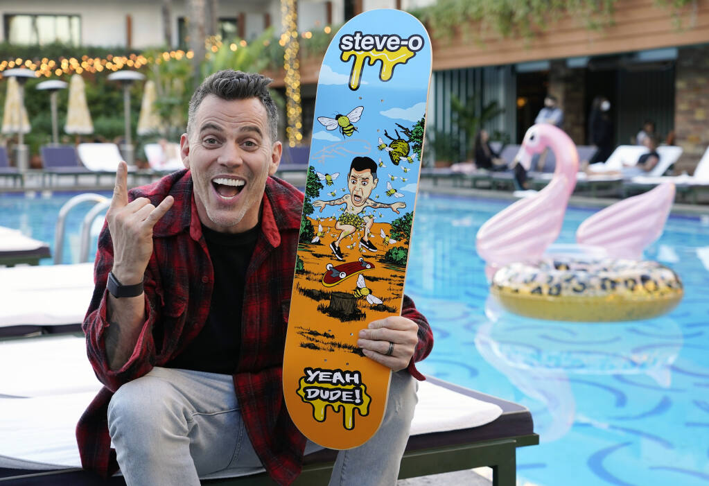 Steve-O of “Jackass” film fame, brings his “The Bucket List Tour” to Luther Burbank Center in Santa Rosa, Sunday, Jan. 29. (AP Photo/Chris Pizzello)