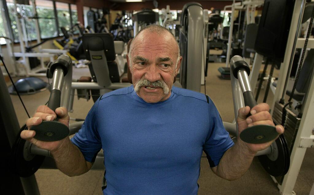 Fire victim Dan Southard, worked out five days a week until he was 65. At 63 he appeared in a Press Democrat article on staying fit as we age. (Kent Porter / Press Democrat) 2009