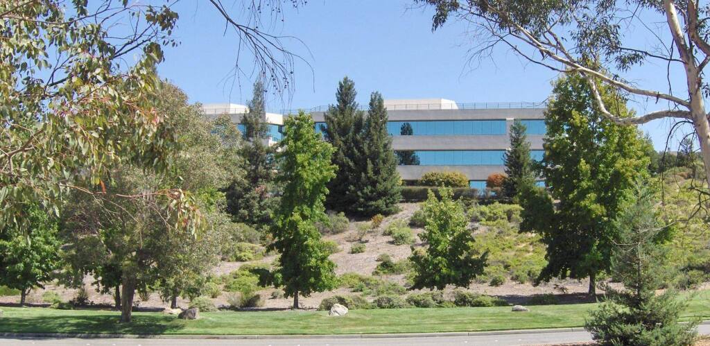 STG Group owns this 60,000-square-foot Fountaingrove Corporate Centre I building at 3510 Unocal Place. The Fountaingrove Parkway area of northeast Santa Rosa is one of the most active office leasing markets in the city. (courtesy of The STG Group)