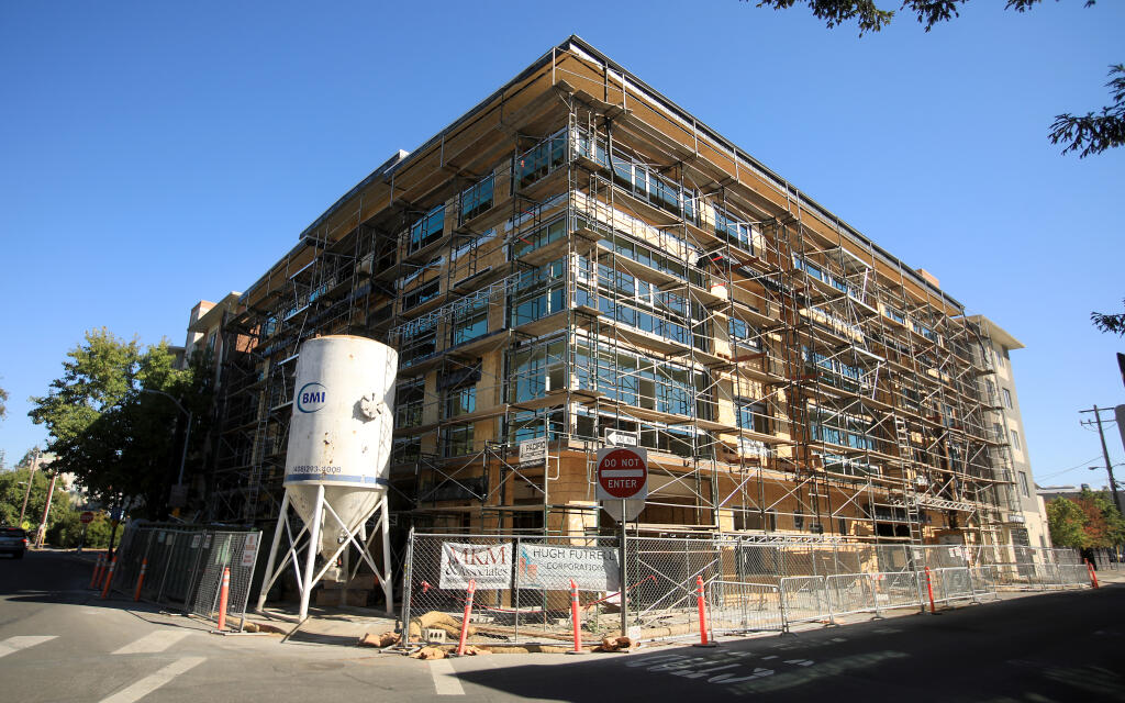 An apartment building at Seventh and Riley streets in Santa Rosa, Thursday, Oct. 15, 2020, by the Hugh Futrell Corp. (Kent Porter / The Press Democrat) 2020
