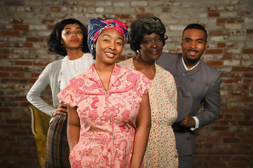 The 6th Street Playhouse production of “A Raisin in the Sun” features (from left) Amara Lawson-Chavanu, Ash'Lee Smallwood,  KT Masala and Terrance Smith. (Eric Chazankin)