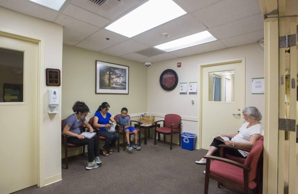 The waiting room at Sonoma Valley Hospital, above, in 2019. The hospital celebrates its diamond anniversary this year - 75 years.