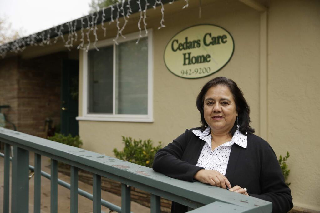 Calistoga vice mayor and former elder-care administrator Irais Lopez-Ortega in a 2019 file photo. Lopez-Ortega has been accused of four counts of elder abuse. (AP Photo/Eric Risberg)
