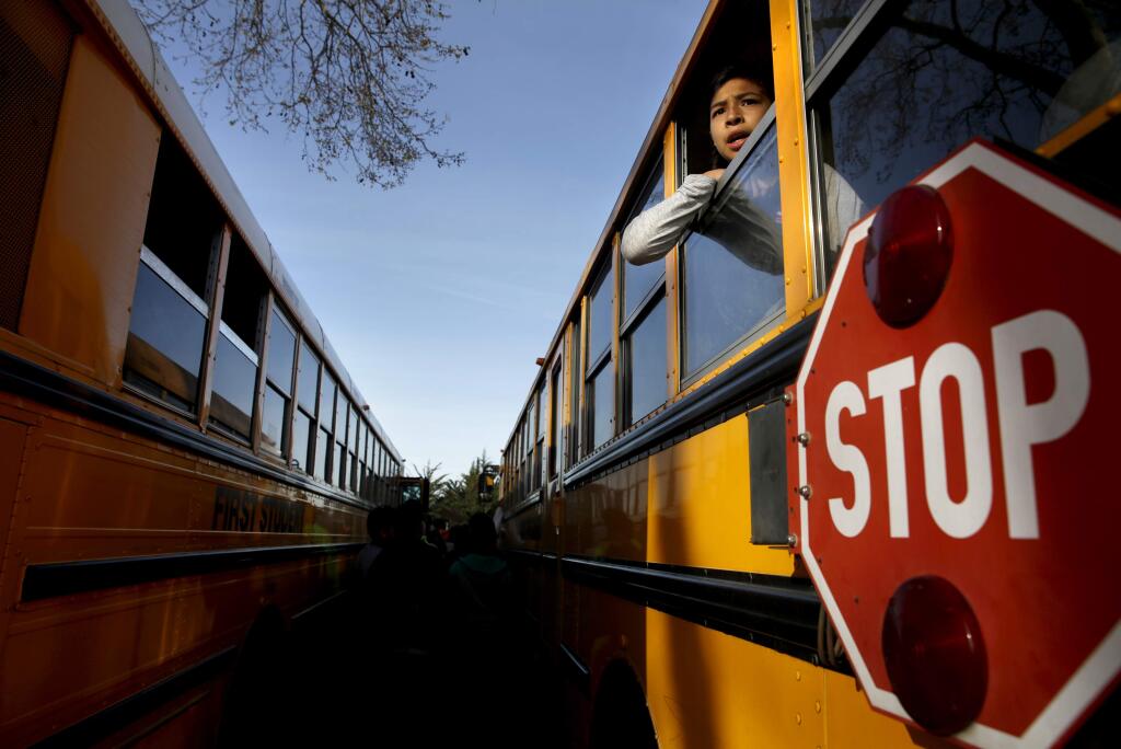 (FILE PHOTO) Comstock Middle School students attend the Santa Rosa City Schools College & Career Day at the Hall of Flowers on the Sonoma County Fairgrounds on Thursday, March 12, 2015. (BETH SCHLANKER/ The Press Democrat)