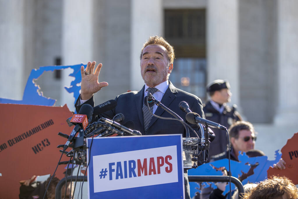 California’s Citizens Redistricting Commission, which is drawing new congressional and legislative districts, is a legacy of Arnold Schwarzenegger’s tenure as governor. (CAROLYN KASTER / Associated Press, 2019)
