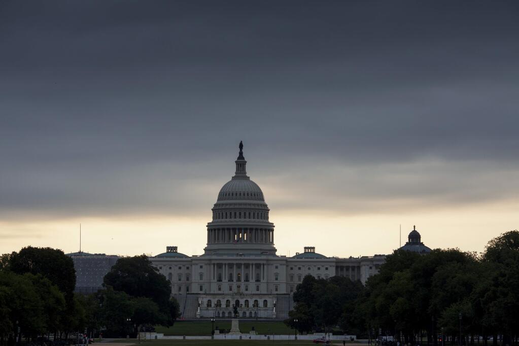 The Capitol in Washington is seen early Thursday, July 27, 2017, as the Republican majority in Congress remains stymied by their inability to fulfill their political promise to repeal and replace 'Obamacare' because of opposition and wavering within the GOP ranks. (AP Photo/J. Scott Applewhite)