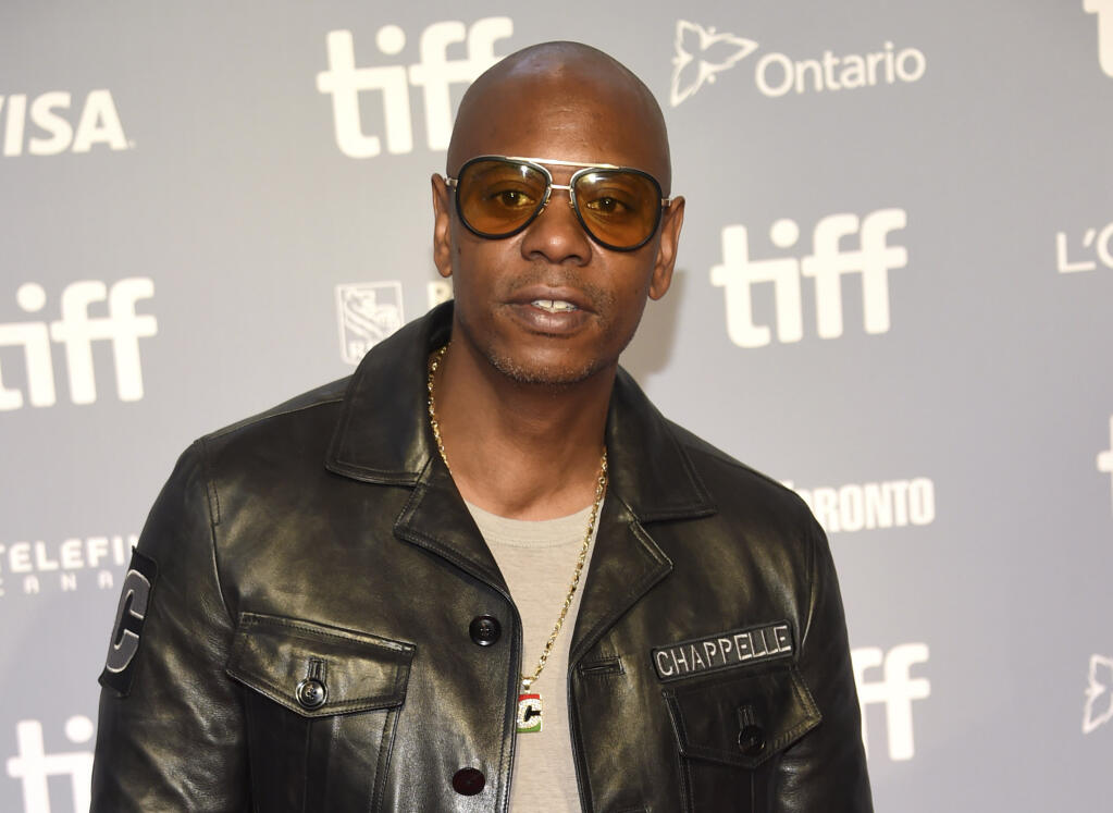 Dave Chappelle attends the press conference for "A Star Is Born" on day 4 of the Toronto International Film Festival at the TIFF Bell Lightbox on Sunday, Sept. 9, 2018, in Toronto. (Photo by Evan Agostini/Invision/AP)