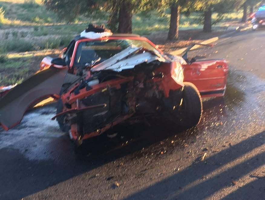 Three people were taken to the hospital, one with major injuries, following a two-car crash in Rohnert Park on Tuesday, July 19, 2016. (RANCHO ADOBE FIRE)