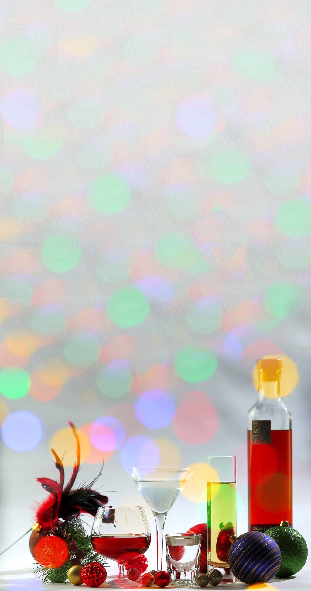 Holiday spirits include brandy, lemoncello, vodka, and grappa. (Christopher Chung/ The Press Democrat)
