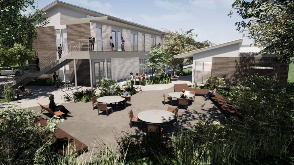 A rendering of the new Elliott classroom building, which broke ground on the Santa Rosa campus last October. (Elliott Classroom Building - TLCD Architecture)