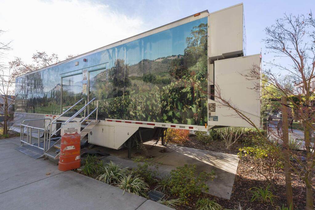 One of the hospital's big moneymakers is its MRI services, housed inside a trailer outside the main entrance to Sonoma Valley Hospital. (Photo by Robbi Pengelly / Index-Tribune)