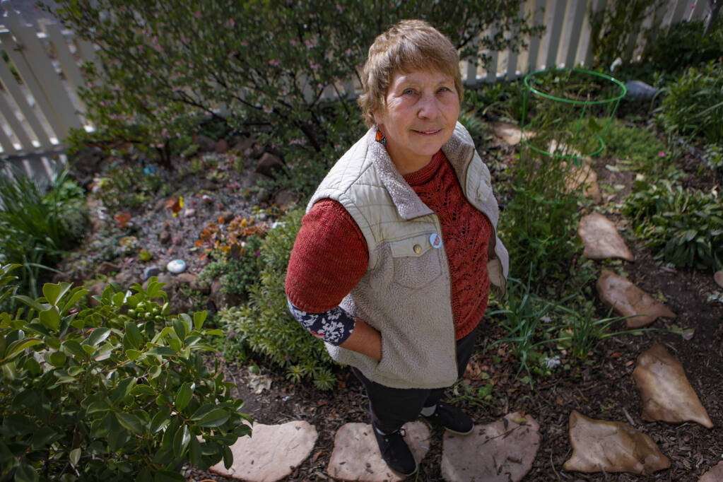 Petaluma, CA. USA. February, 16, 2021._Suzanne Clarke maintains a garden full of mostly local plants loved by butterflies, bees and birds at her west Petaluma home. She is a master gardener and founder of the Sonoma County Butterfly Alliance. (CRISSY PASCUAL/ARGUS-COURIER STAFF)