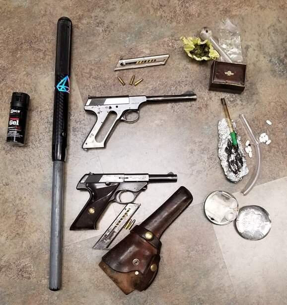 Items found during a search of a car after a traffic stop in Healdsburg on Sunday, Dec. 3, 2018. (HEALDSBURG POLICE DEPARTMENT/ FACEBOOK)
