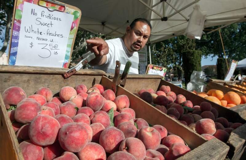 Produce sellers are hoping sales are peachier with an earlier opening at the Tuesday market.