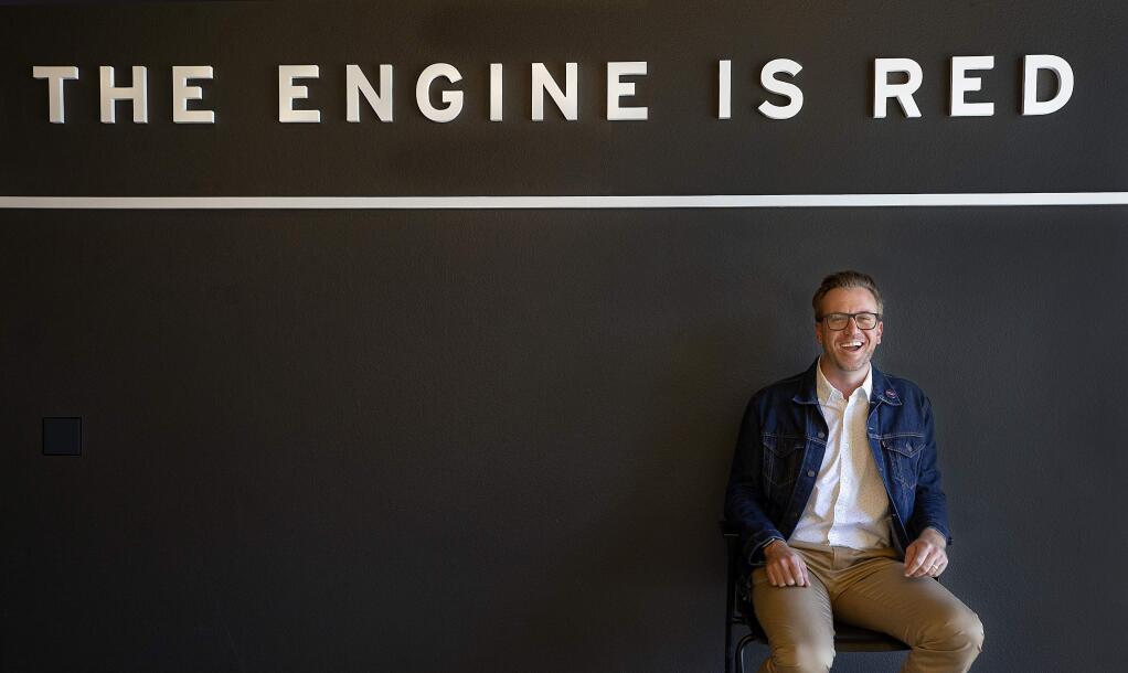 The Engine is Red president Chris Denny founded the marketing and advertising firm 10 years ago in downtown Santa Rosa. (photo by John Burgess/The Press Democrat)