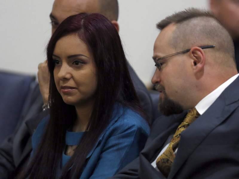 Delia Garcia-Bratcher appears during a hearing with her attorney Ben Adams at the Sonoma County Superior Court in Santa Rosa, on Thursday, May 22, 2014. (PD FILE, 2014)