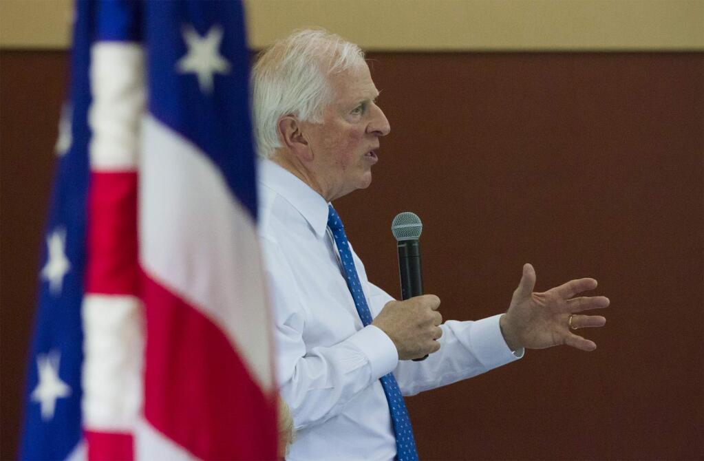 Congressman Mike Thompson held a town hall meeting on Thursday, April 20, in the multi-purpose room at the Sonoma Valley High School. There were around 500 attendees, who were eager to hear Rep. Thompson's thoughts on the Trump administration's agenda. (Photo by Robbi Pengelly/Index-Tribune)