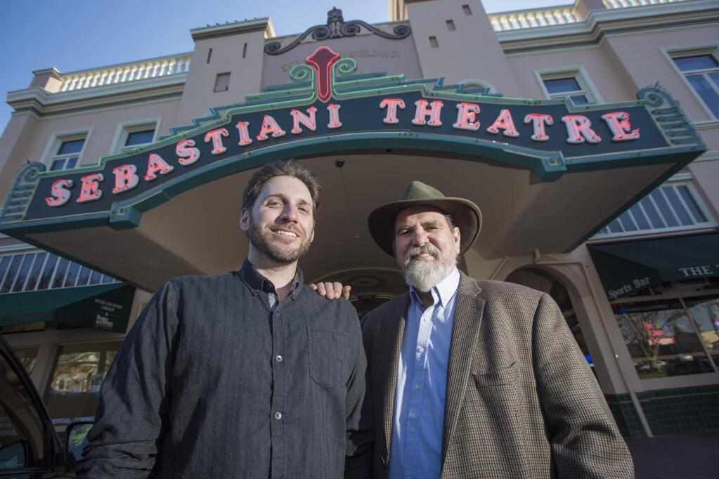 Tony Ginesi (left) has been named general manager of the Sebastian Theatre, with Roger Rhoten, who has run the theater for the past three decades, taking on the role of executive director. (Photo by Robbi Pengelly/Index-Tribune)