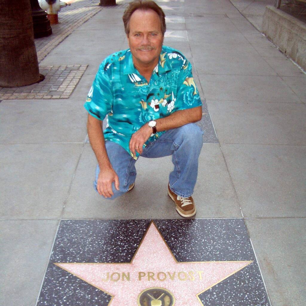 Jon Provost and his star on the Walk of Fame.