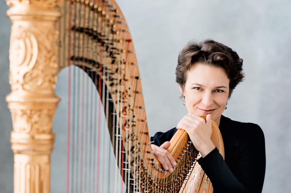 Marie-Pierre Langlamet, the principal harpist with the Berlin Philharmonic, will perform with the Santa Rosa Symphony on Jan.7, 8 and 9.